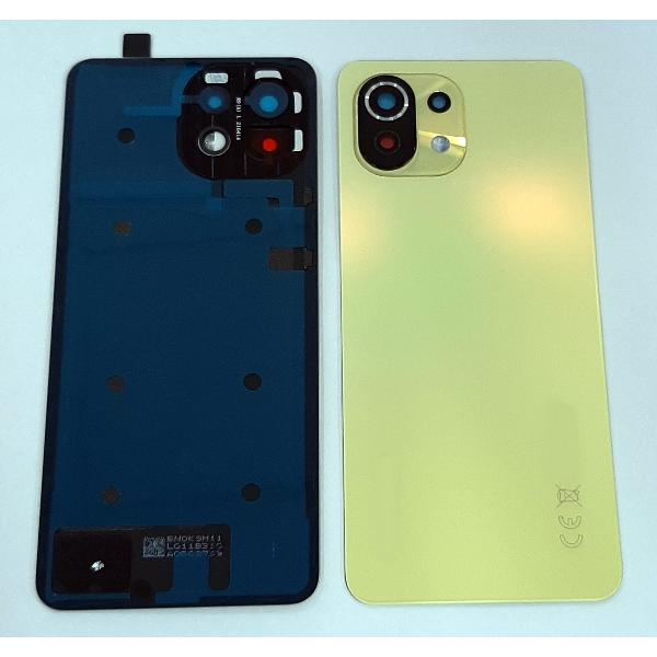 Tapa trasera o tapa bateria amarilla para Xiaomi MI 11 Lite mas cubierta camara