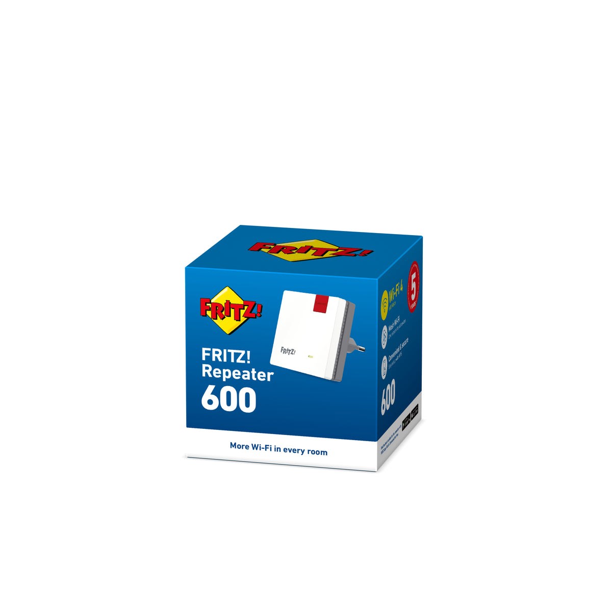 Repetidor WiFi - extensor de cobertura fritz! 600mbps - mesh - mimo 2x2 - mps - bajo consumo
