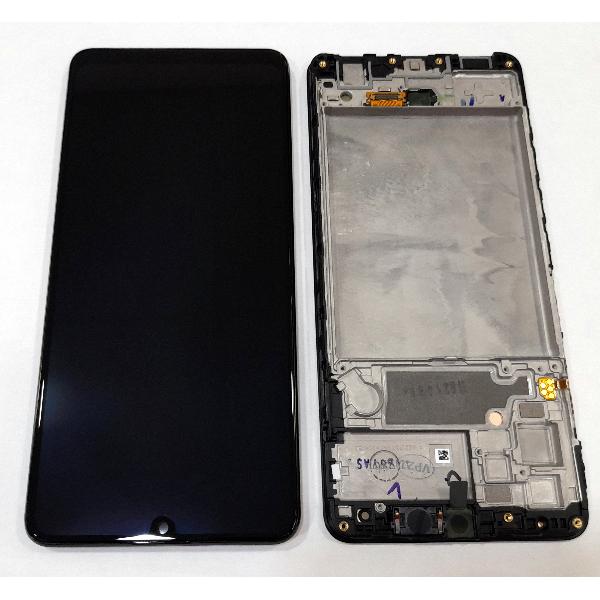 Pantalla para Samsung Galaxy A32 4G SM-A325B GH82-25579A GH82-25566A + táctil negro + Marco negro Service Pack