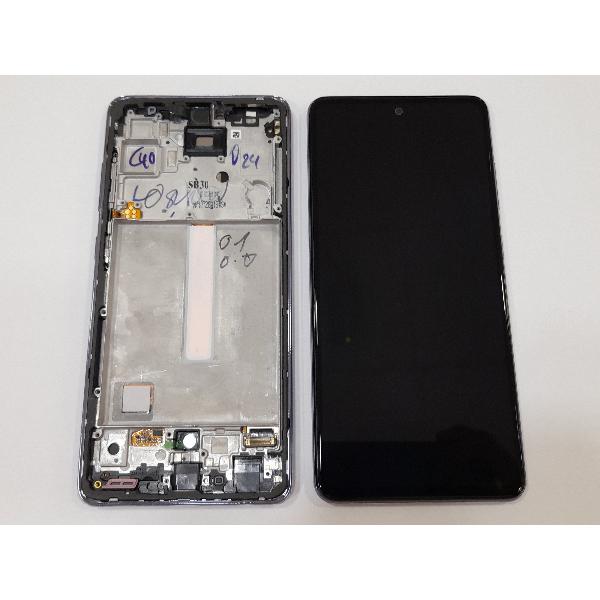Pantalla lcd para Samsung GH82-25524C SM-A525F Galaxy A52 4G SM-A526B A52 5G + Pantalla táctil + Marco lila