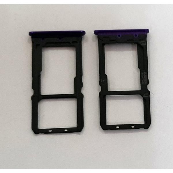 Soporte o bandeja dual sim purpura para Vivo X21 calidad premium