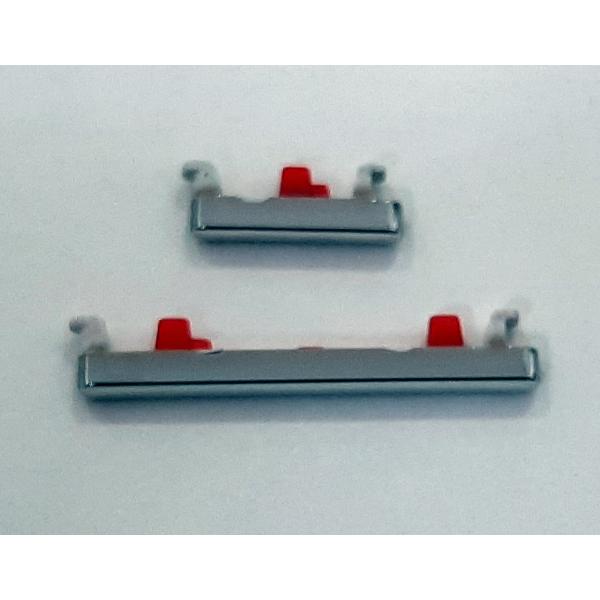 Set 2 botones platas para Xiaomi Redmi Note 8 M1908C3JH M1908C3JG M1908C3JI calidad premium
