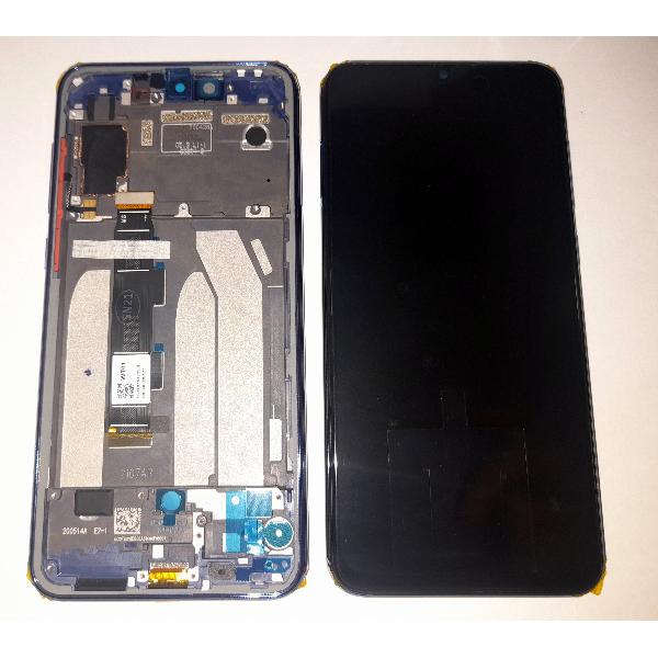 Pantalla lcd para Xiaomi Mi 9 SE 5610100210B6 mas tactil negro mas marco azul Service Pack Premium