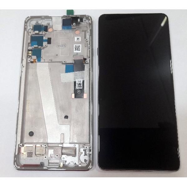 Pantalla lcd para Motorola Edge 20 XT2143-1 5D68C19194 mas tactil negro mas marco blanco Service Pack Premium
