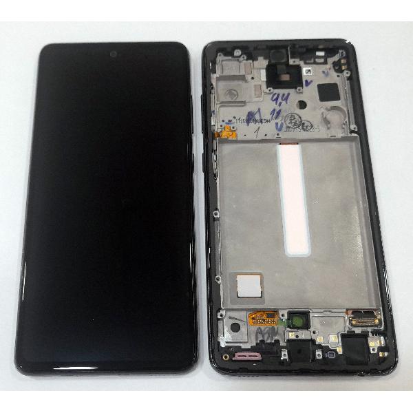 Pantalla lcd para Samsung Galaxy A52s 5G GH82-26861C A528B mas tactil negro mas marco violeta service pack