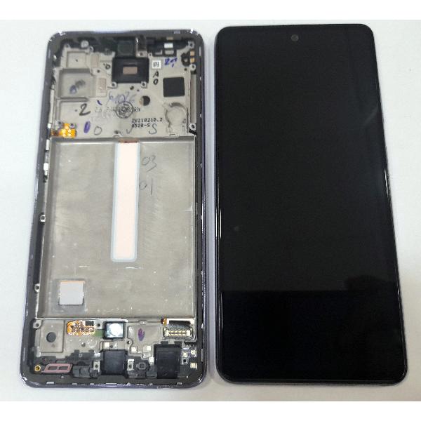 Pantalla lcd para Samsung Galaxy A52s 5G GH82-26861D A528B mas tactil negro mas marco blanco service pack