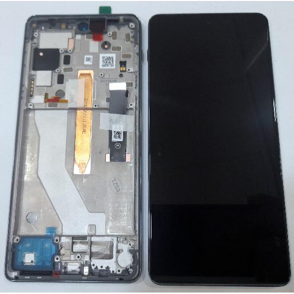 Pantalla lcd para Motorola Edge 20 Pro XT2153 5D68C19377 mas tactil negro mas marco azul claro service pack