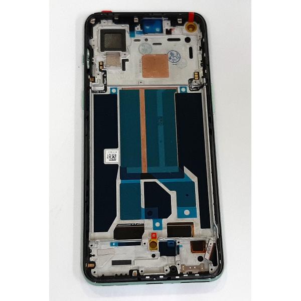 Pantalla LCD para oneplus nord 2 5g mas tactil negro mas marco azul calidad premium