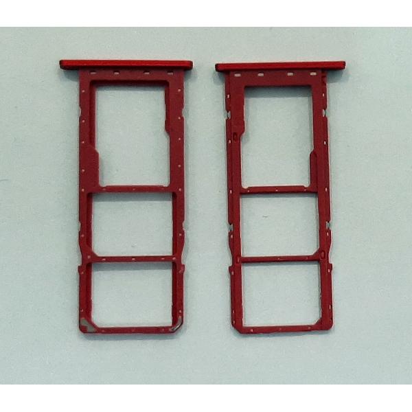 Soporte o bandeja dual sim roja para Samsung Galaxy A03s 2021 A037G calidad premium