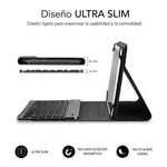 Funda con Teclado Subblim Keytab Pro Bluetooth para Tablets de 10.1"-10.8"/ Negra - PixelPlaza