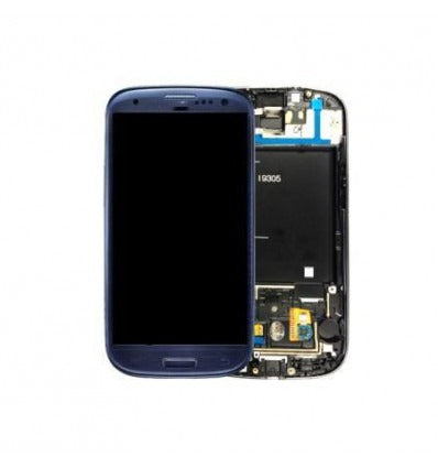 Samsung Galaxy S3 I9305 Lte Lcd + Táctil + Marco azul premium
