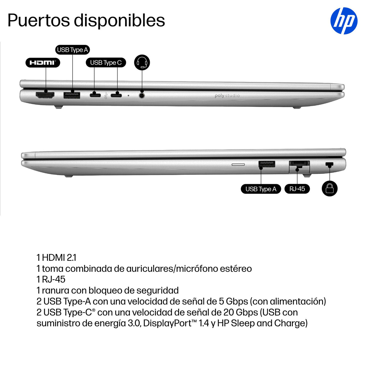 Portatil Hp probook 4 g1ir core 5 - 120u 16 pulgadas · 16GB · SSD 512GB · W11P