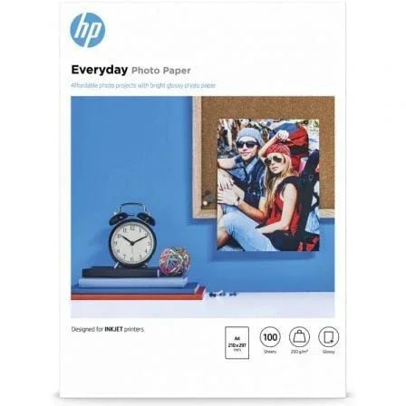 Papel Fotográfico HP Everyday Q2510A/ DIN A4/ 200g/ 100 Hojas - PixelPlaza
