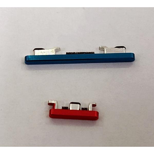 Set 2 botones azules para Xiaomi Pocophone F2 Pro Redmi K30 Pro calidad premium