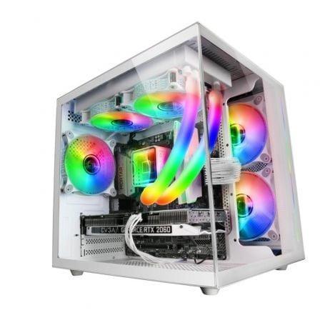 Caja Gaming Minitorre Mars Gaming MC-VIEW/ Blanca - PixelPlaza