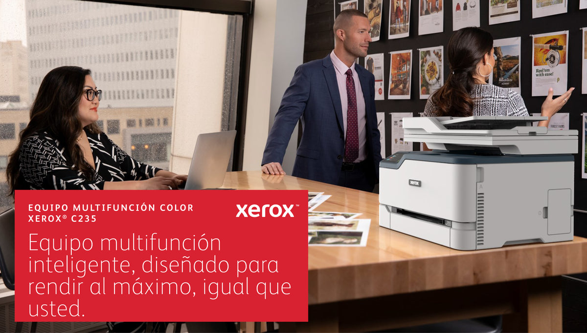 Multifuncion Xerox laser c235v_dni color a4 · 22ppm · red · WiFi · duplex