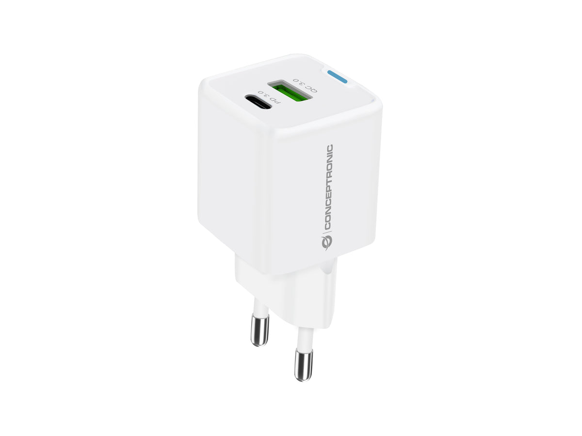 Cargador de pared Conceptronic althea16w 33w + cable USB 3.0 3 en 1 blanco