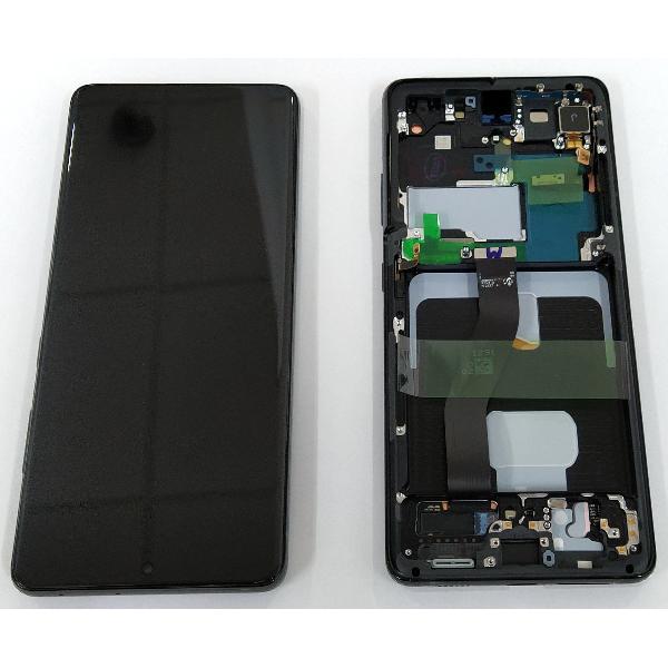 Pantalla para Samsung SM-G998B Galaxy S21 Ultra GH82-26036A + táctil negro + marco Phantom Black Service Pack