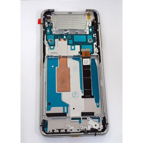 Pantalla lcd para Asus Zenfone 8 Flip ZS672K mas tactil negro mas marco plata calidad premium