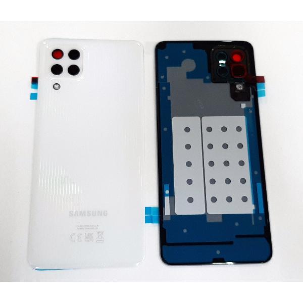Tapa trasera o tapa bateria blanco mas cubierta camara para Samsung Galaxy M32 SM-M325F 2021 service pack