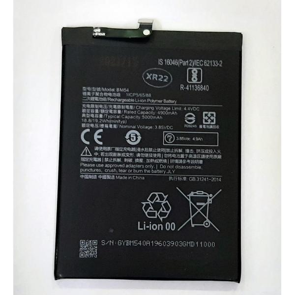Bateria BM54 5000mAh para Xiaomi Redmi Note 9T Service Pack