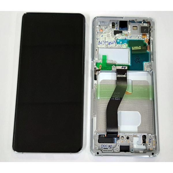 Pantalla para Samsung SM-G998B Galaxy S21 Ultra GH82-26035B mas táctil negro mas marco plata  Service Pack