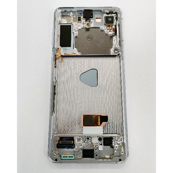 Pantalla LCD para Samsung Galaxy s21 plus 5G SM-G996 GH82-24553C mas tactil negro mas marco plata service pack
