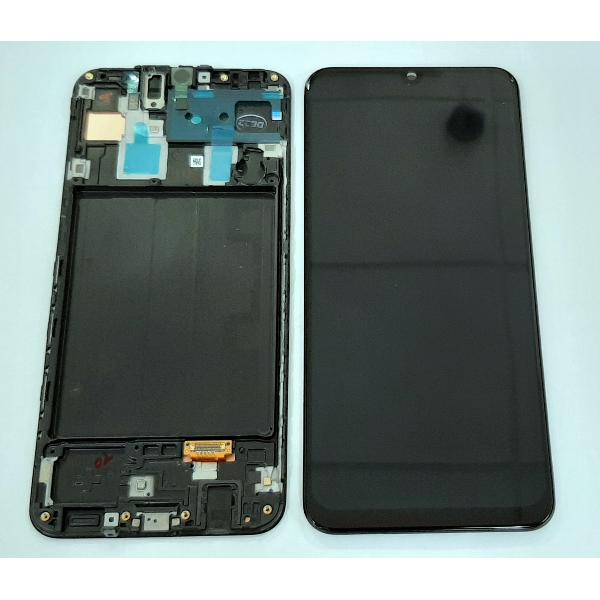 Pantalla lcd para Samsung Galaxy A30 GH82-19202A SM-A305F SM-A305D mas tactil negro mas marco negro Service Pack
