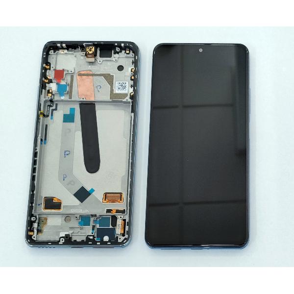 Pantalla lcd para Xiaomi MI 11i MI 11X Pro 5600040K1100 mas tactil negro mas marco azul Service Pack