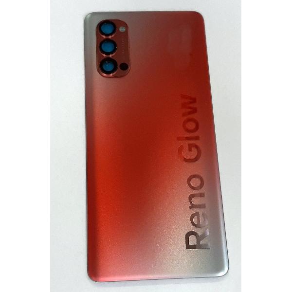 Tapa trasera o tapa bateria roja para Oppo Reno 4 Pro 5G mas cubierta camara
