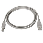 Cable USB 2.0 Impresora Aisens A101-0004/ USB Tipo-B Macho - USB Macho/ 4.5m/ Beige
