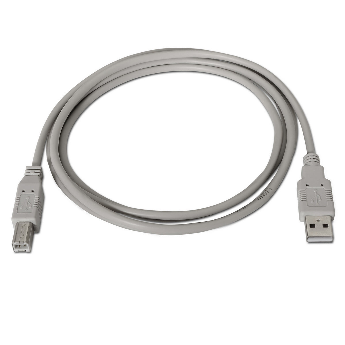 Cable USB 2.0 Impresora Aisens A101-0004/ USB Tipo-B Macho - USB Macho/ 4.5m/ Beige