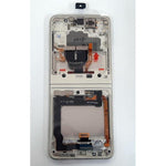 Pantalla para Samsung Galaxy Z Flip 3 5G F711 GH82-27243B mas tactil negro mas marco crema Service Pack