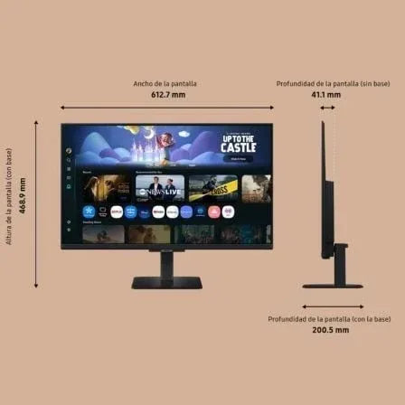 Smart Monitor Samsung M5 S27FM500EU 27"/ Full HD/ Multimedia/ Smart TV/ Negro - PixelPlaza