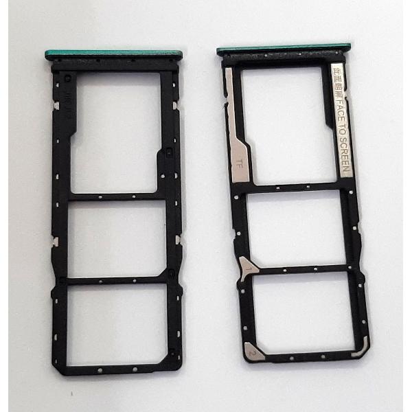 Soporte o bandeja dual sim verde para Xiaomi Poco M4 Pro 5G calidad premium