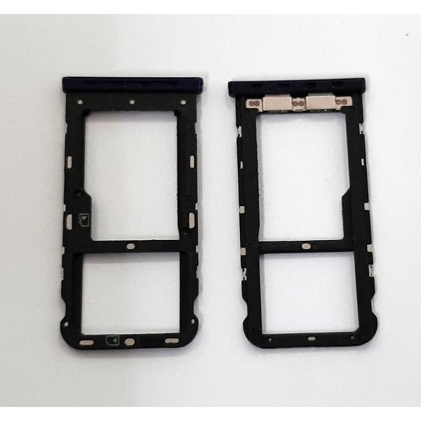 Soporte o bandeja dual sim negra para ZTE Blade V10 calidad premium