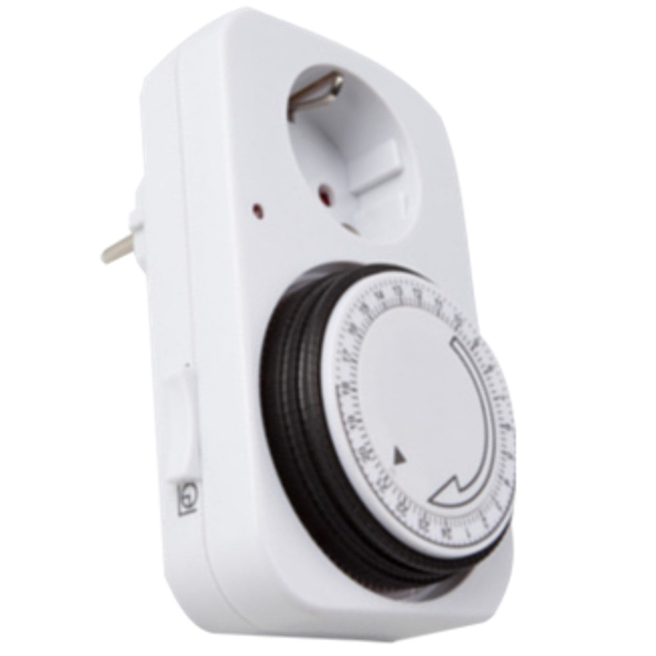 Programador Silver electronic analógico · 24 horas · 3600w · 250v · 16a · 50hz · ip 20 · ajustable 15 minutos · 24h negro