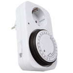 Programador Silver electronic analógico · 24 horas · 3600w · 250v · 16a · 50hz · ip 20 · ajustable 15 minutos · 24h negro