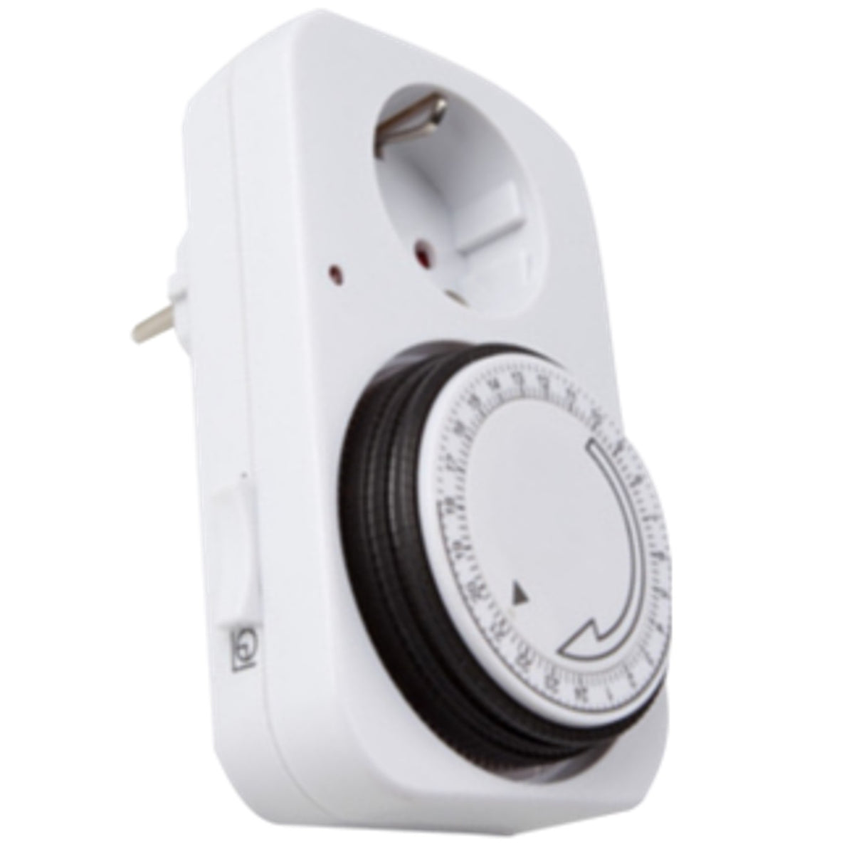 Programador Silver electronic analógico · 24 horas · 3600w · 250v · 16a · 50hz · ip 20 · ajustable 15 minutos · 24h negro
