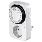 Programador Silver electronic analógico · 24 horas · 3600w · 250v · 16a · 50hz · ip 20 · ajustable 15 minutos · 24h negr