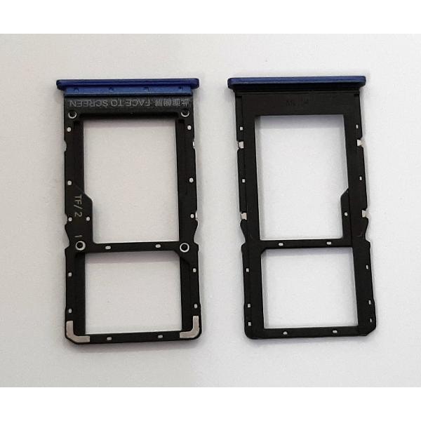 Soporte o bandeja single sim azul para Xiaomi Redmi Note 10 5G Poco M3 Pro 5G calidad premium