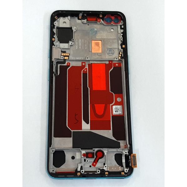 Pantalla lcd para Oneplus Nord mas tactil negro mas marco azul compatible