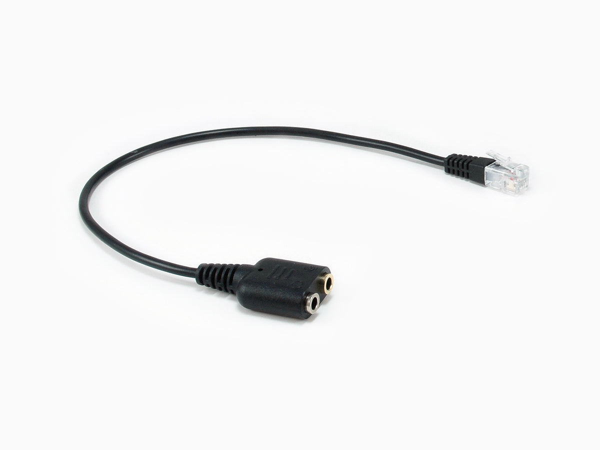 Cable rj9 a 2 x jack 3.5mm Equip macho - hembra 0.25m