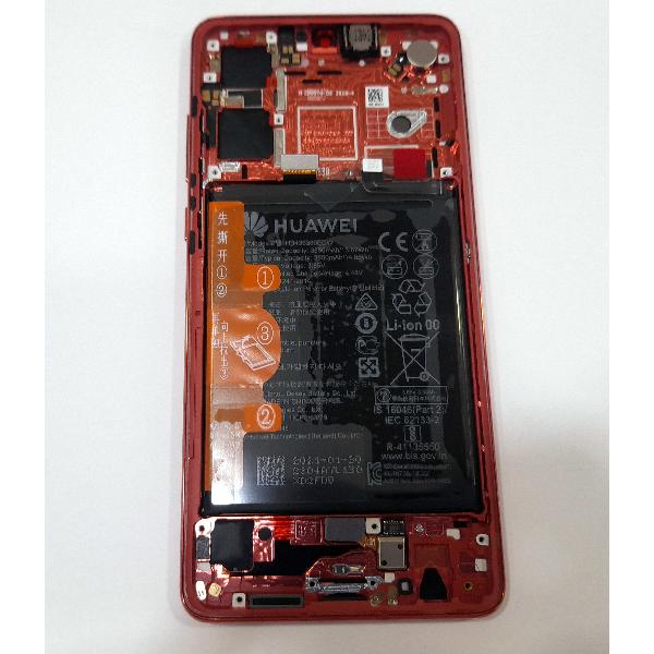 Pantalla lcd para Huawei P30 02354HRG mas tactil negro mas marco rojo mas bateria mas vibrador mas Auricular Servi