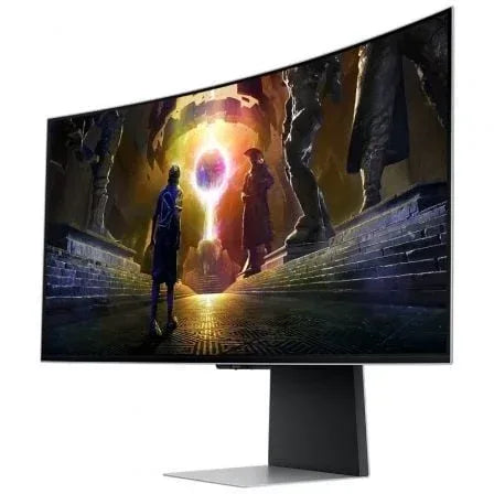 Monitor Gaming Ultrapanorámico Curvo Samsung G8 Odyssey OLED S34DG850SU 34"/ WQHD/ 0.03ms/ 175Hz/ Multimedia/ Regulable en Altura/ Plata - PixelPlaza