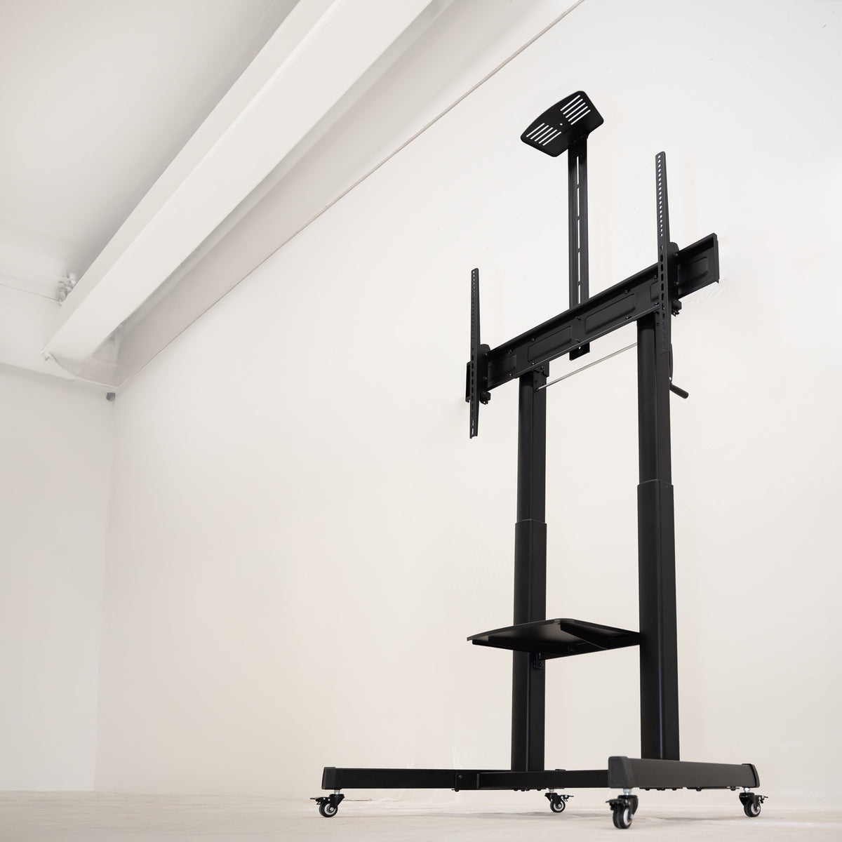 Soporte de Suelo Inclinable con Ruedas TooQ FS20406HM-B para TV de 60-100"/ hasta 120kg