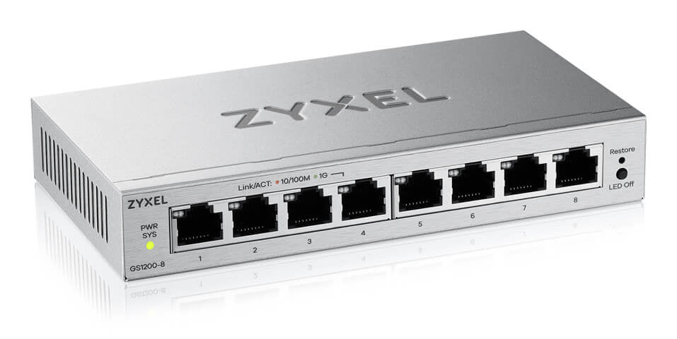 Switch 8 puertos zyxel gs1200 - 8v3 8xgbe