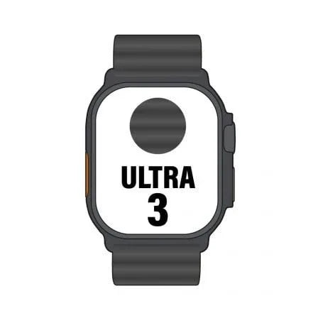 Apple Watch Ultra 3/ GPS/ Cellular/ 49mm/ Caja Titanio Negro/ Correa Ocean Negra - PixelPlaza