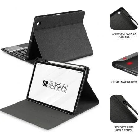 Funda con Teclado Subblim KeyTab Pro BT para Tablet iPad 10.9" 10a Gen/ Negra - PixelPlaza