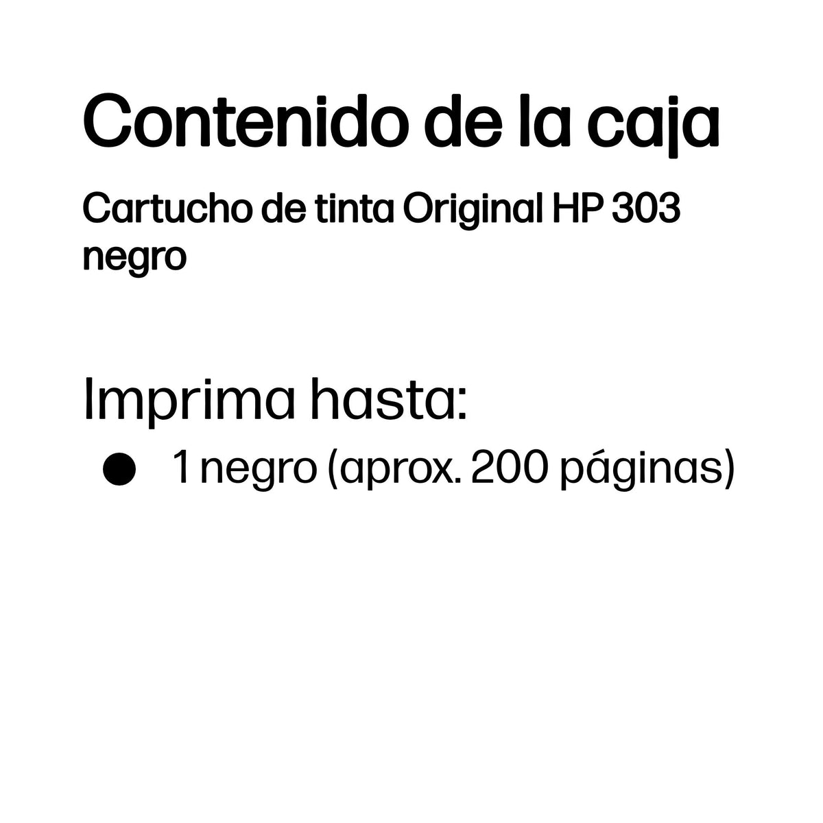 Cartucho de Tinta Original HP nş303/ Negro